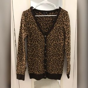 Forever21 animal print cardigan
